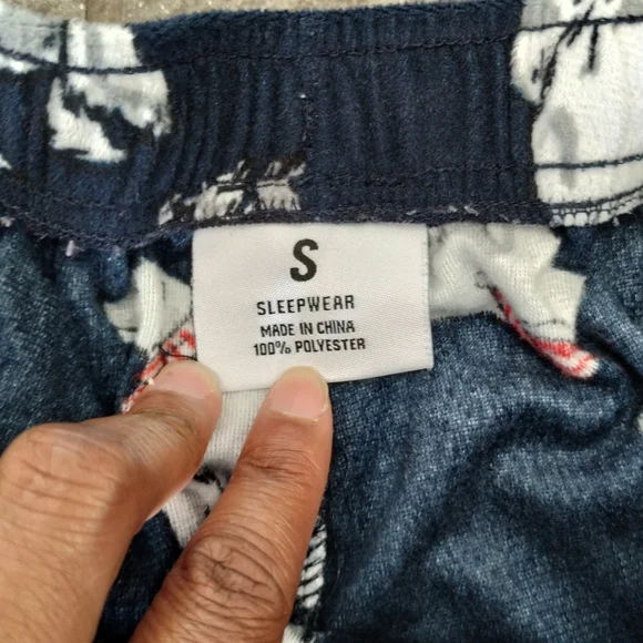 Christmas Polar Bear Print Microfleece PJ pajamas lounge Pants bottoms boy small - Picture 6 of 9